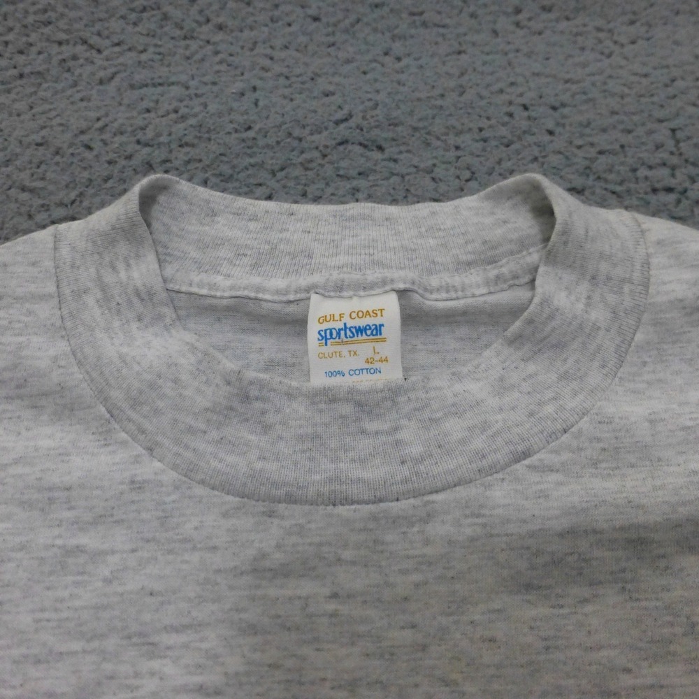 VTG Michigan Wolverines T Shirt Gulf Coast Sportswear Large 1990 Single Stitch - Picture 4 of 13